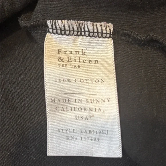 Frank & Eileen Patrick Henley Popover Heritage Jersey Cotton Top in black - Picture 12 of 16